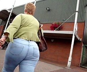 Huge Ball-sac Granny Jeans -..